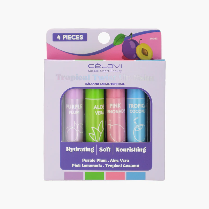 Celavi 4PK Tropical Twist Lip Balm 60053