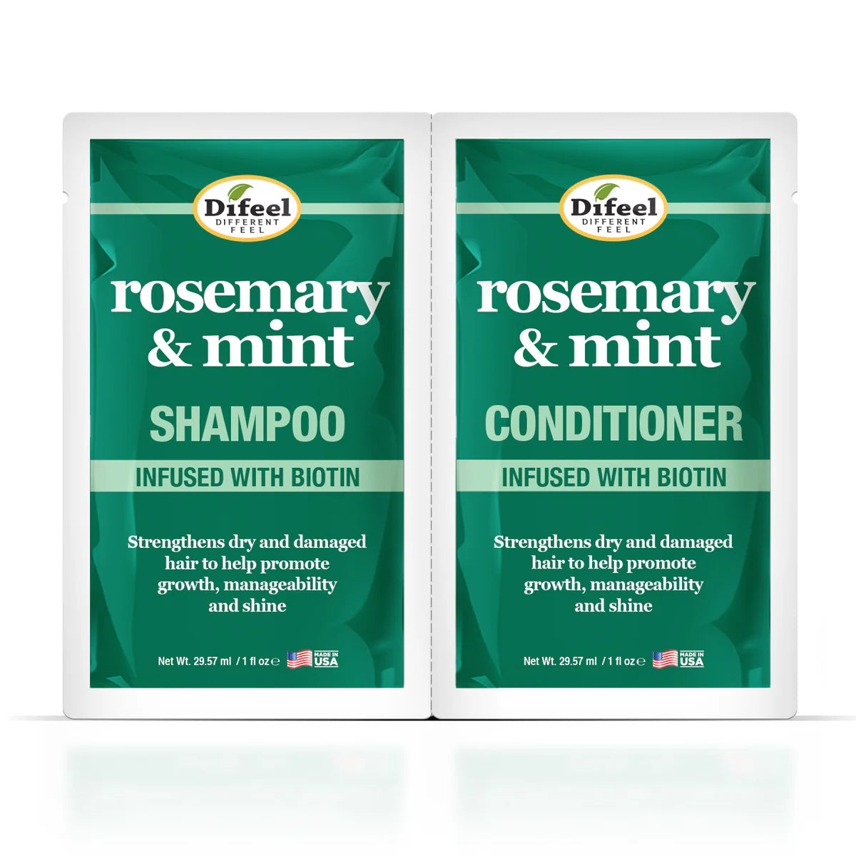 Difeel Rosemary Mint With Biotin Shampoo & Conditioner Combo Packet
