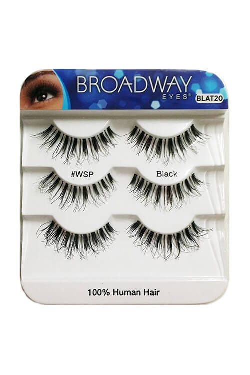 Broadway Eyes 100% Human Hair Strip Lashes #WSP - 3x Pack
