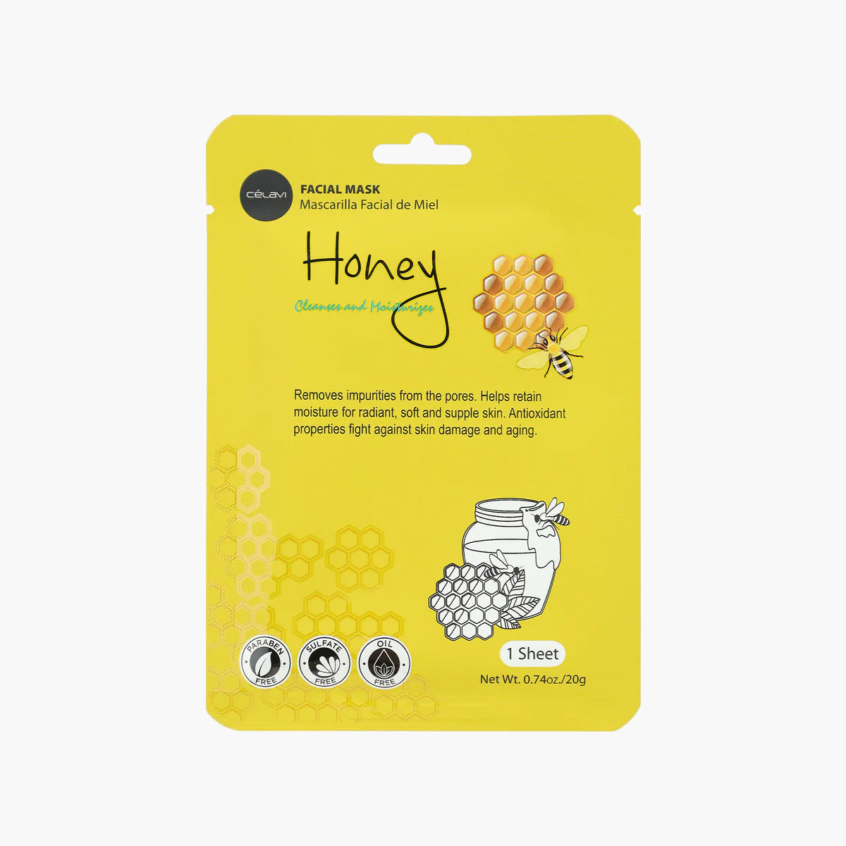 CELAVI HONEY FACIAL MASK single MK006