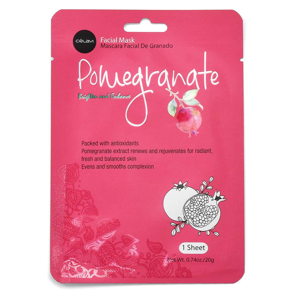Celavi Pomegranate Facial Mask Single MK005