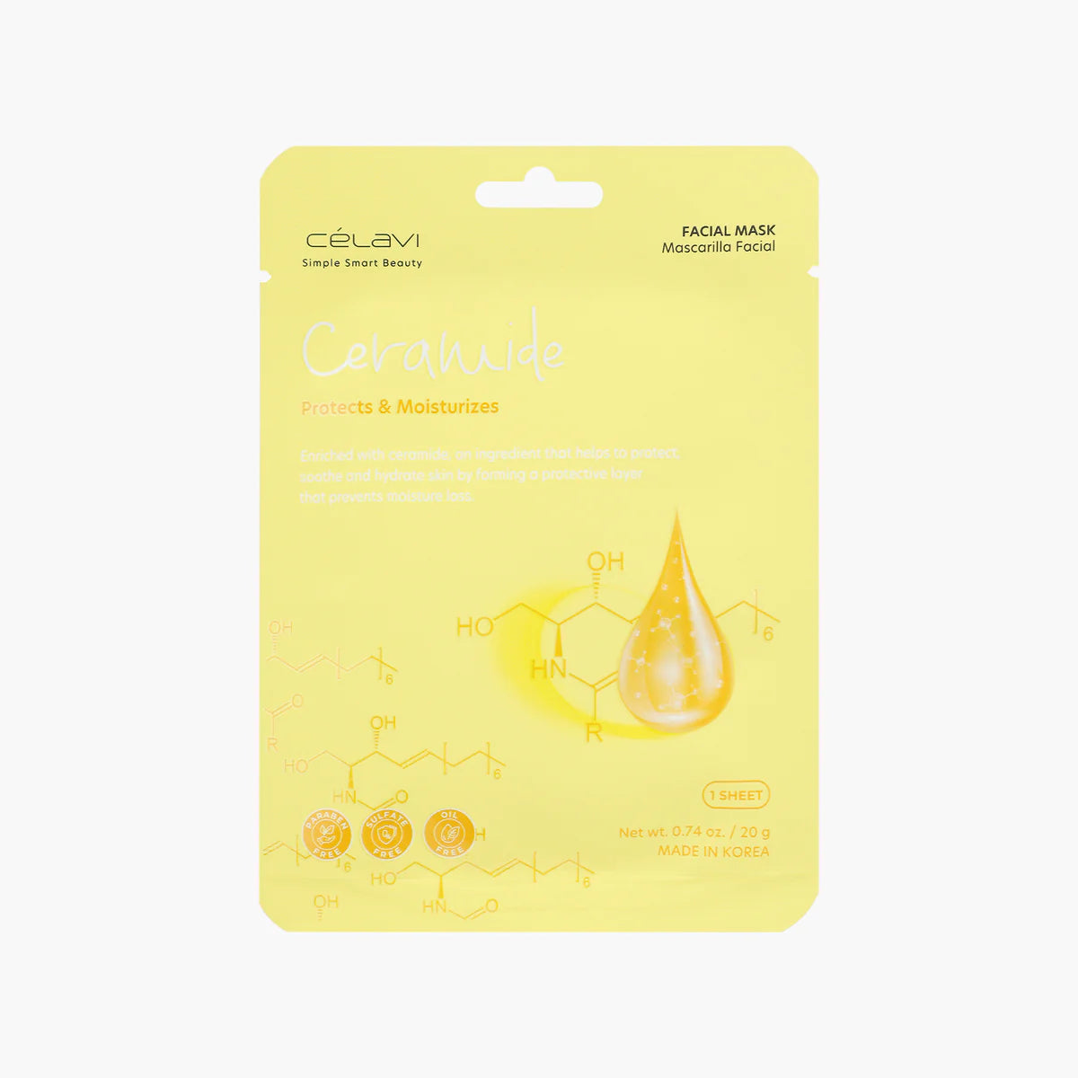 CELAVI CERAMIDE FACIAL MASK single MK030