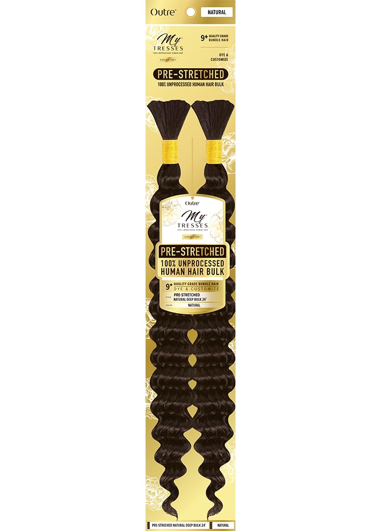 My Tresses Gold Label Pre-Stretched NATURAL DEEP BULK 24"