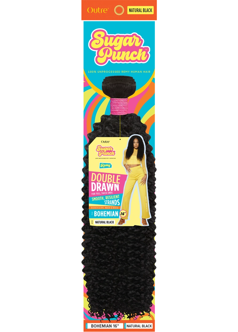 Sugar Punch Bohemian 24" Double Drawn Remy Hair Extensions