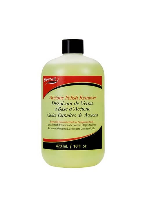 SuperNail Acetone Polish Remover Yellow 16 oz