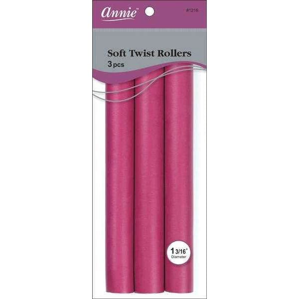 Annie Soft Twist Roller 3 ct 10" Plum 1 3/16 #1216