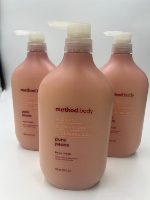 3 PACK METHOD BODY WASH PURE PEACE 28OZ (PINK)
