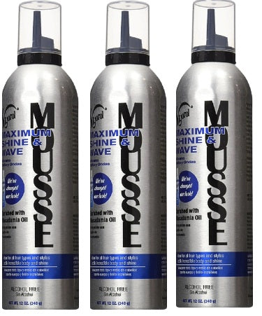 3 Pack Vigorol Maximum Shine Mousse 12 oz