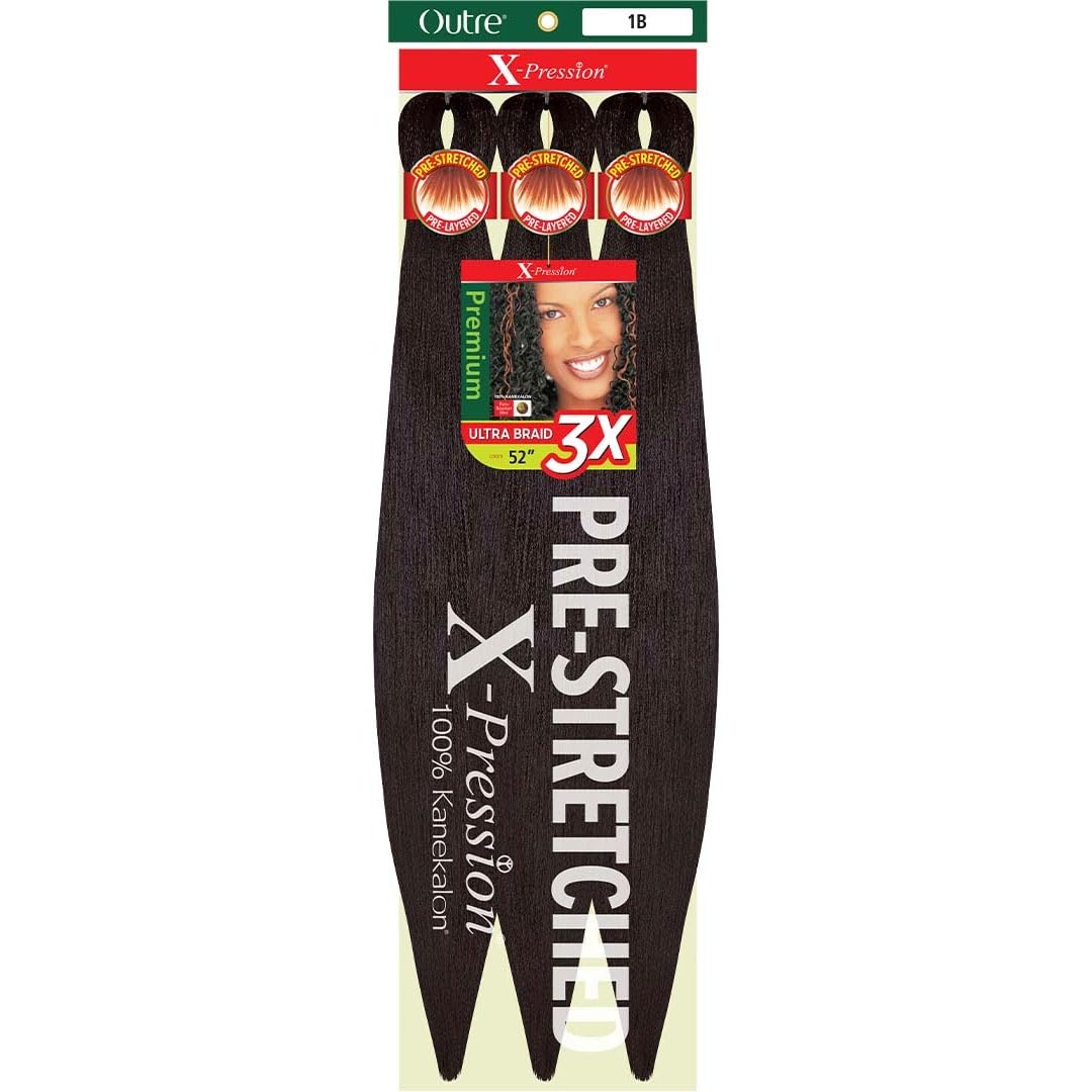 3 PACK X-PRESSION PRE STRETCHED 52" COLOR 1B