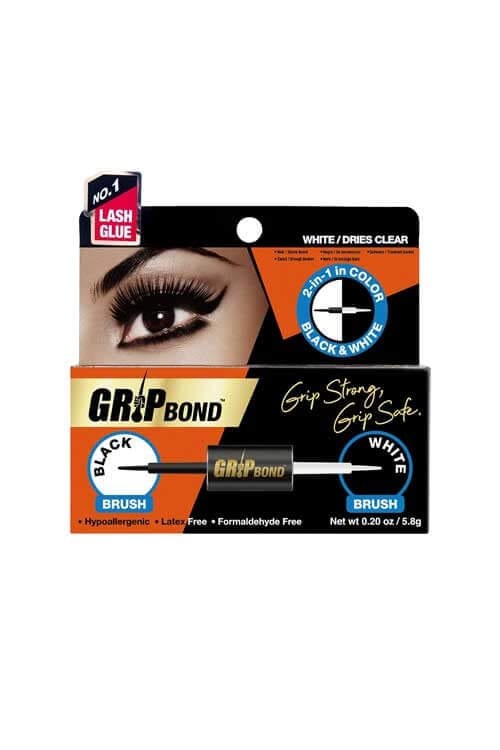 Ebin New York Grip Bond Dual Eyelash Adhesive in Black and White GBEA3 .20 oz
