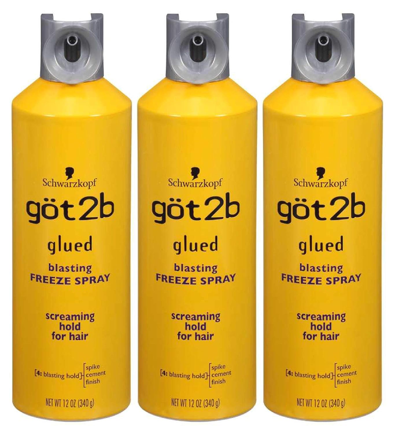GOT2B GLUED BLASTING FREEZE SPRAY 12OZ 3 PACK