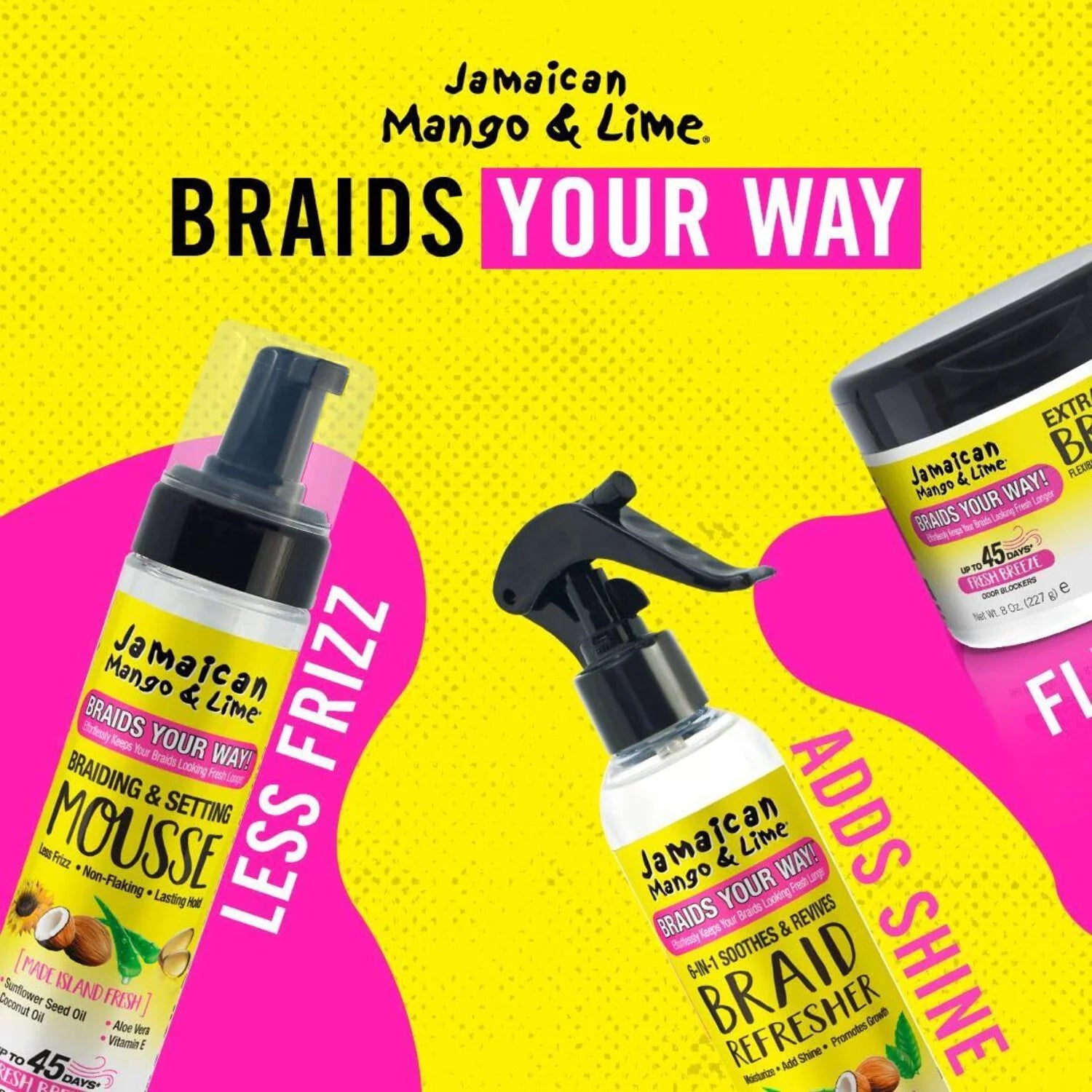 JML BRAID YOUR WAY BRAID JEL/MOUSSE/REFRESHER SET