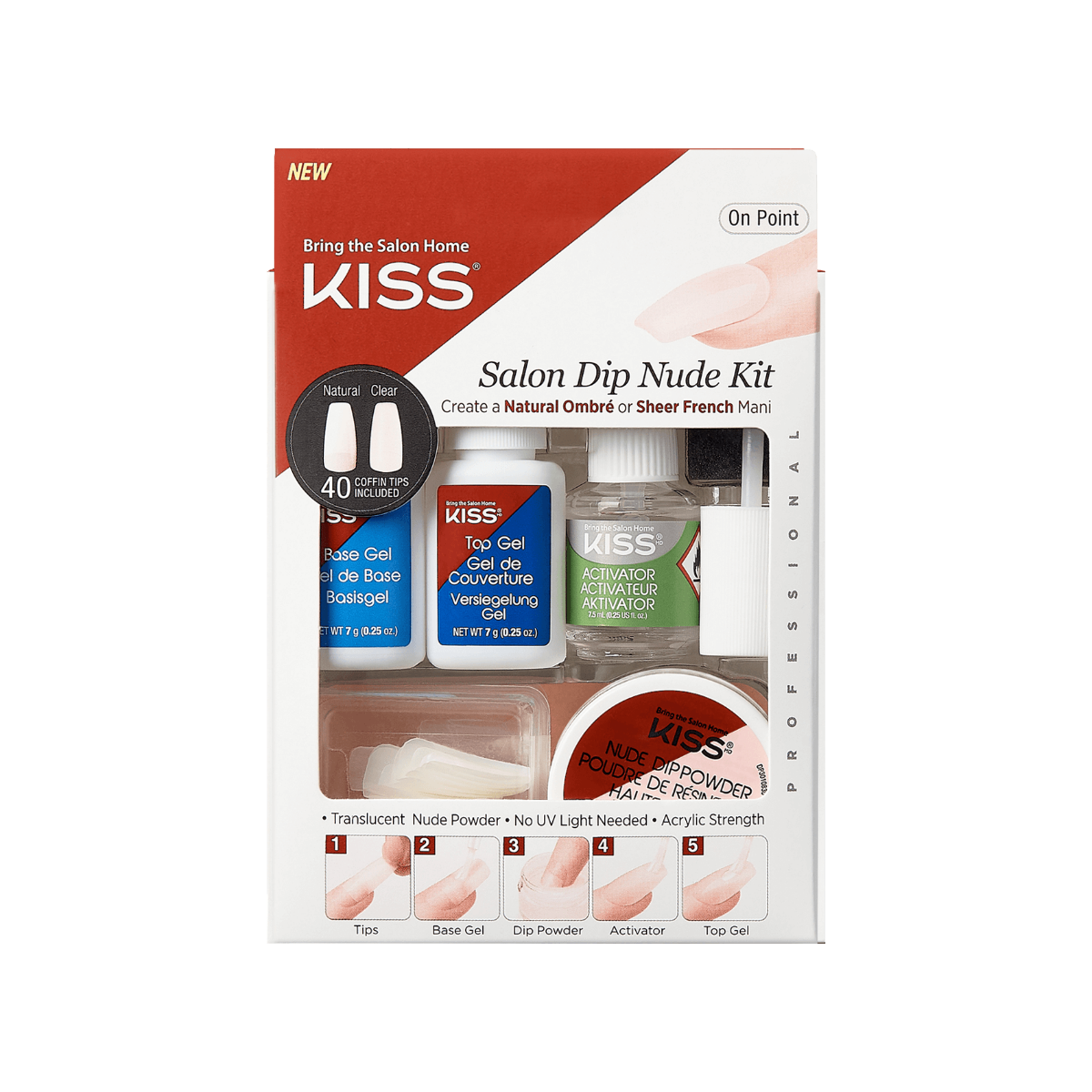 Kiss Salon Dip Nude Kit - KSDN01
