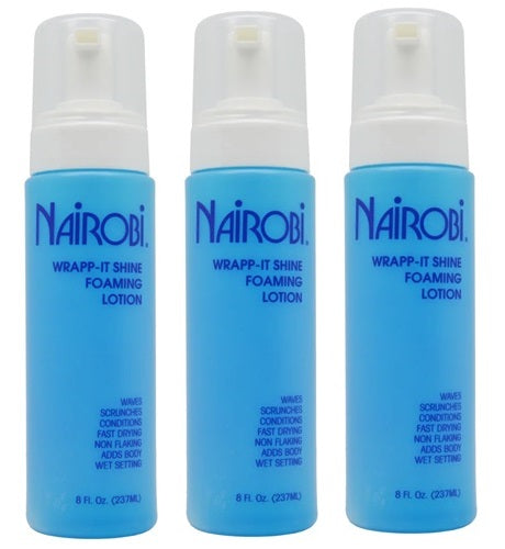 Nairobi Wrapp It Shine Foaming Lotion 8oz ( 3 PACK)