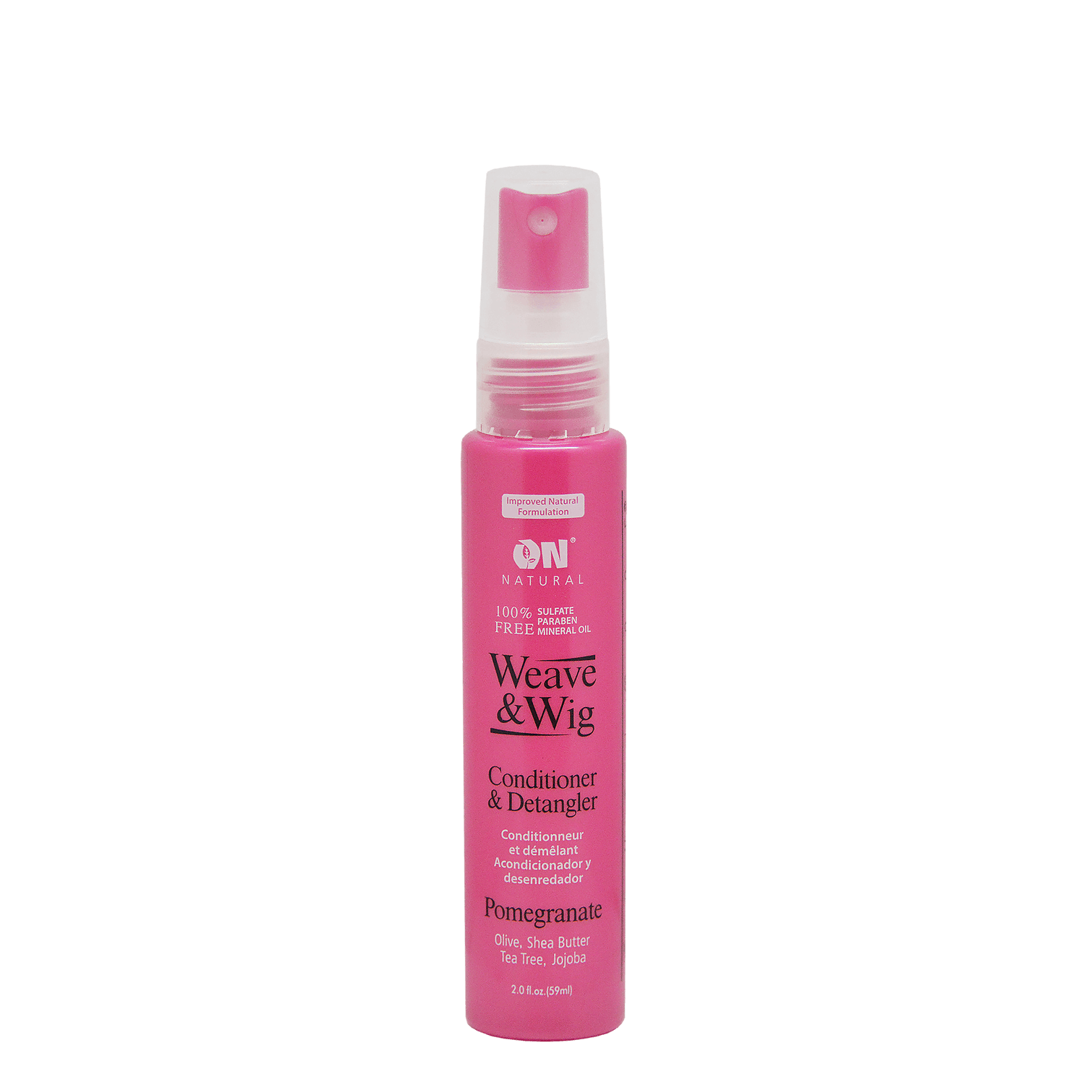 Organic Natural Weave and Wig Conditioner and Detangler Spray Pomegranate 2 oz
