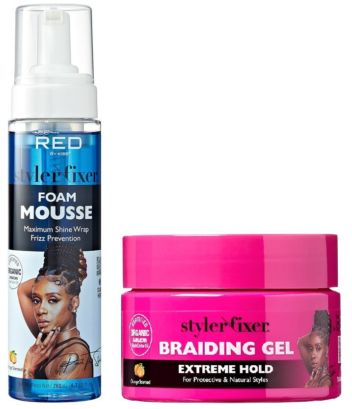 RED STLYER FIXER EXTREME HOLD GEL AND MOUSSE SET